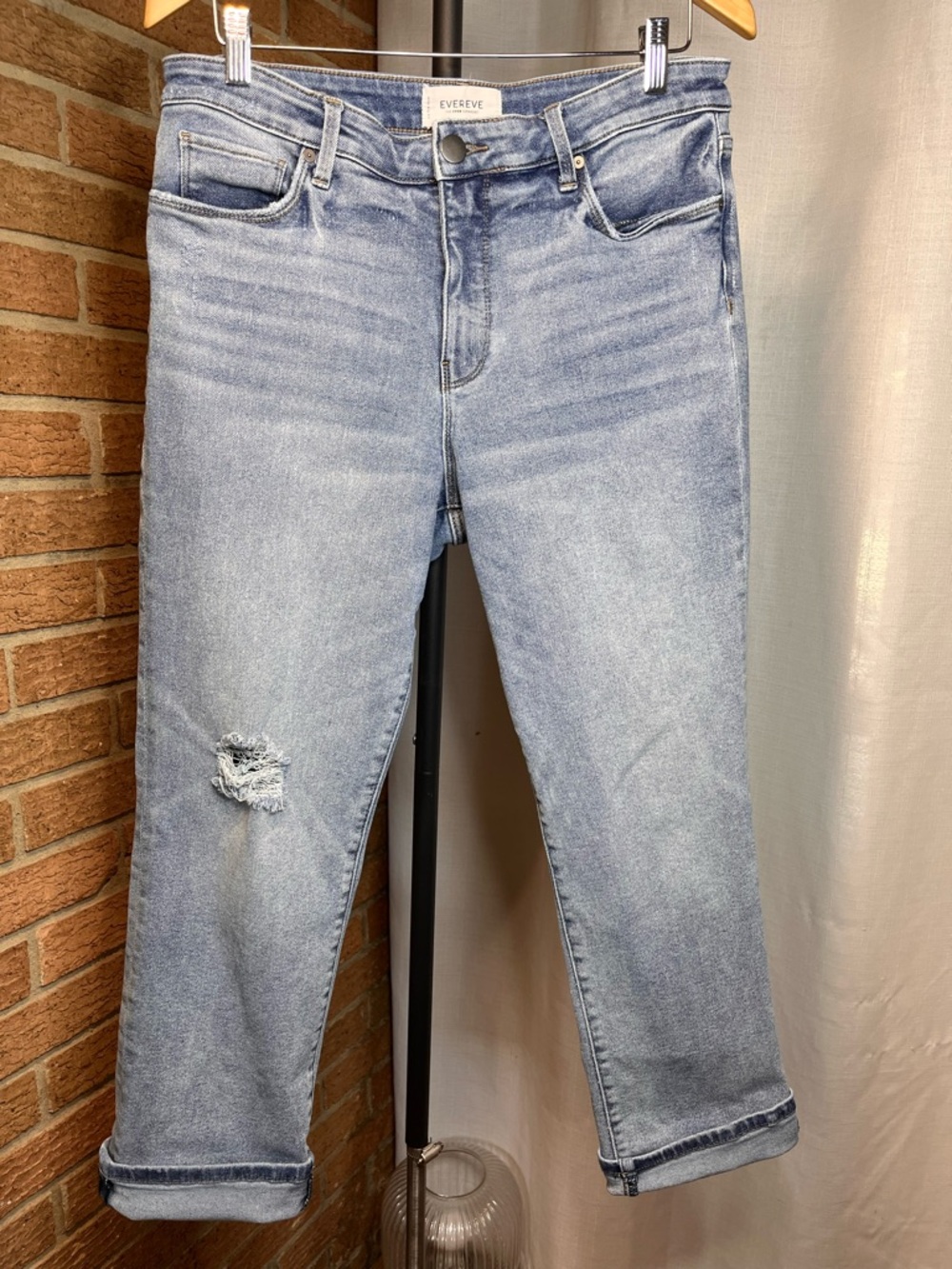 EVEREVE High Rise Straight light wash size 31